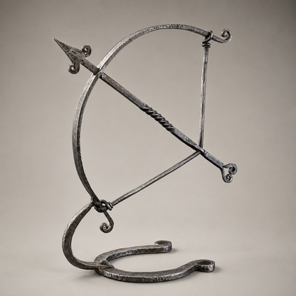 Wrought Iron Archer Sculpture | Heritage Bow & Arrow Ornament