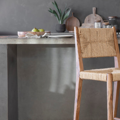 Lohanda Acacia & Munja Grass Counter Chair - Natural