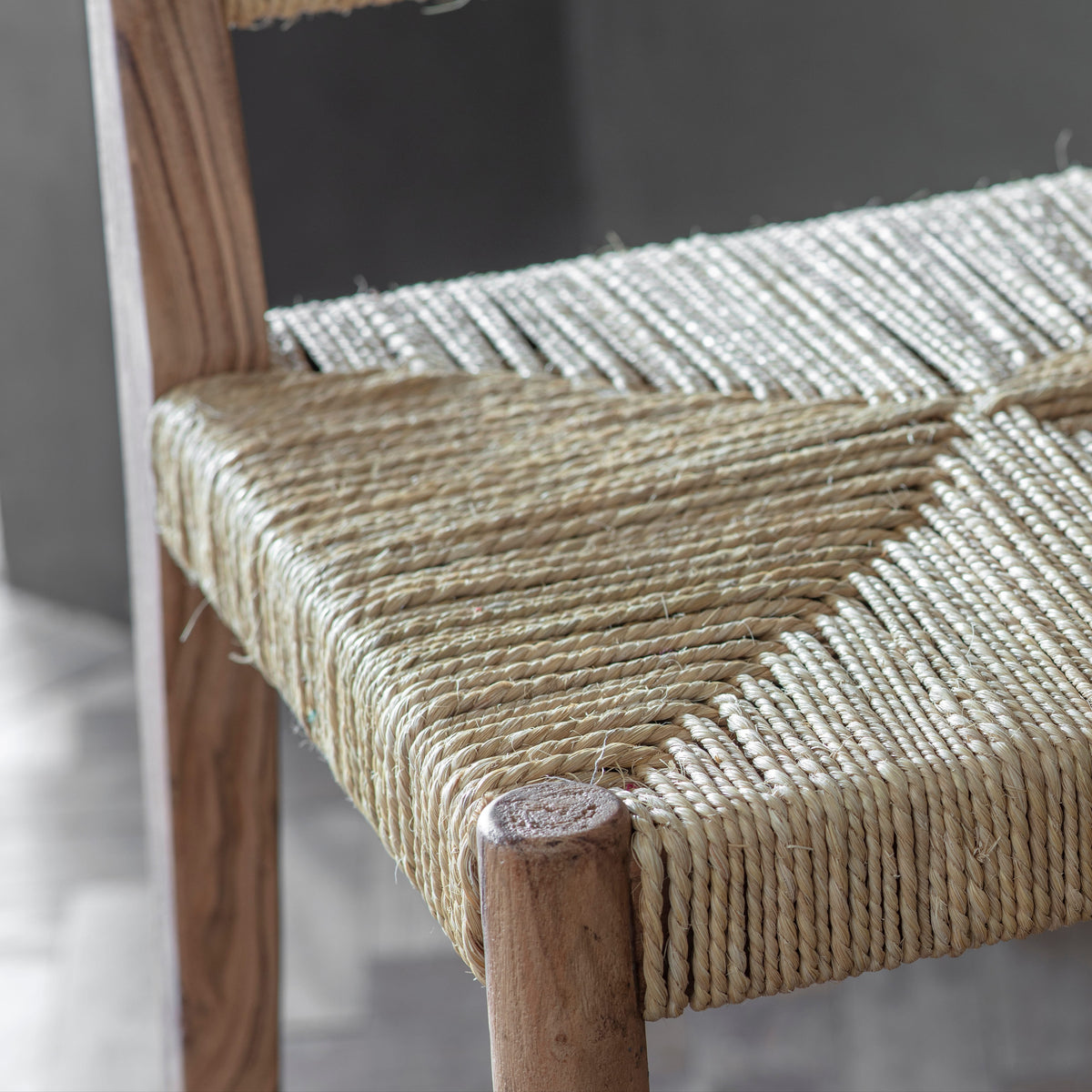 Lohanda Acacia & Munja Grass Counter Chair - Natural