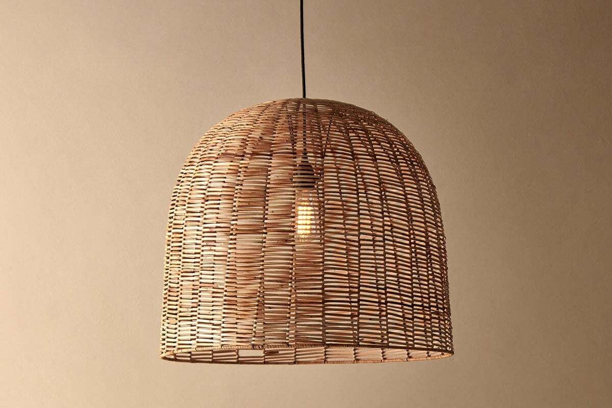 Noko Wicker Dome Pendant - Natural - Large