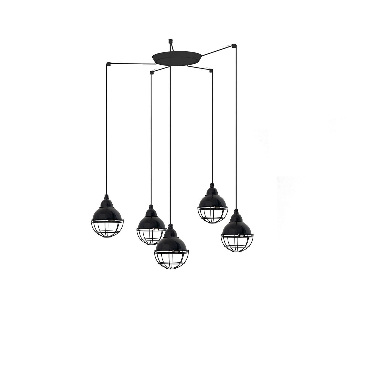 FARO_Barcelona - CLAIRE 5L Black pendant lamp - 62802-5L
