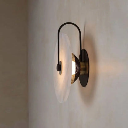 Disc Texture Marble Wall Lamp - Warm LED Light Modern Home Decor