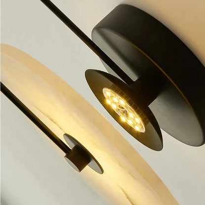 Disc Texture Marble Wall Lamp - Warm LED Light Modern Home Decor