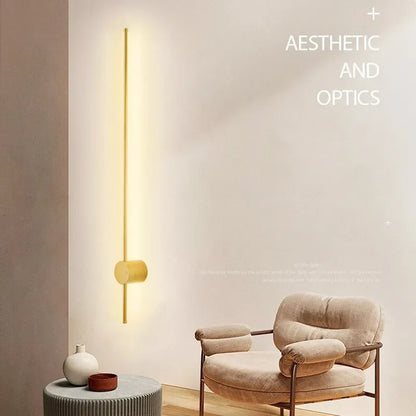 LED Gold Wall Light - Warm Modern Bedroom Lounge Lamp - Degrees