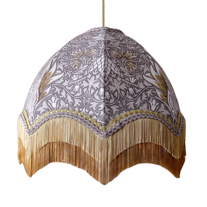 William Morris Snakeshead Fringed Lampshade
