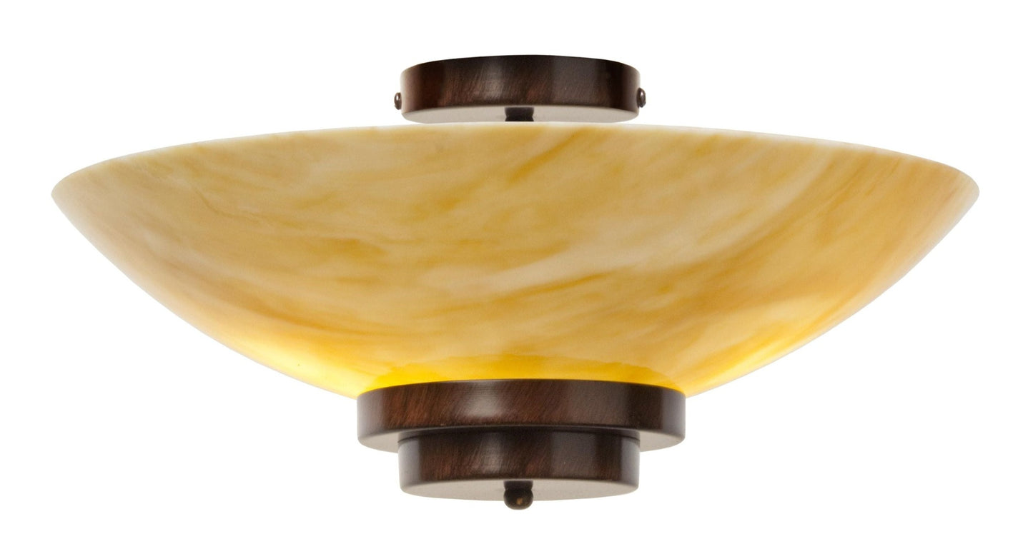 Kansa Lighting - Stratton Antique Semi Flush Ceiling Light - STRATTON26