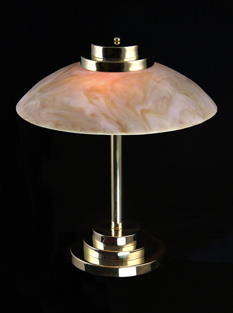 Kansa Lighting - Stratton Table Lamp Alabaster & Brass - STRATTON32