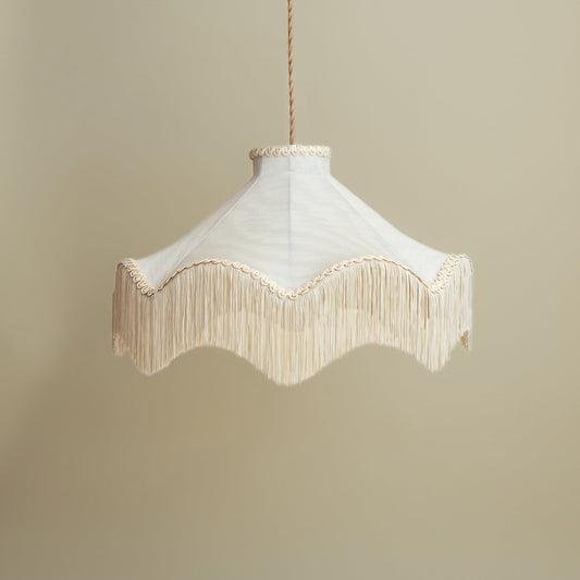 The Daisy Moiré Lampshade - Pearl