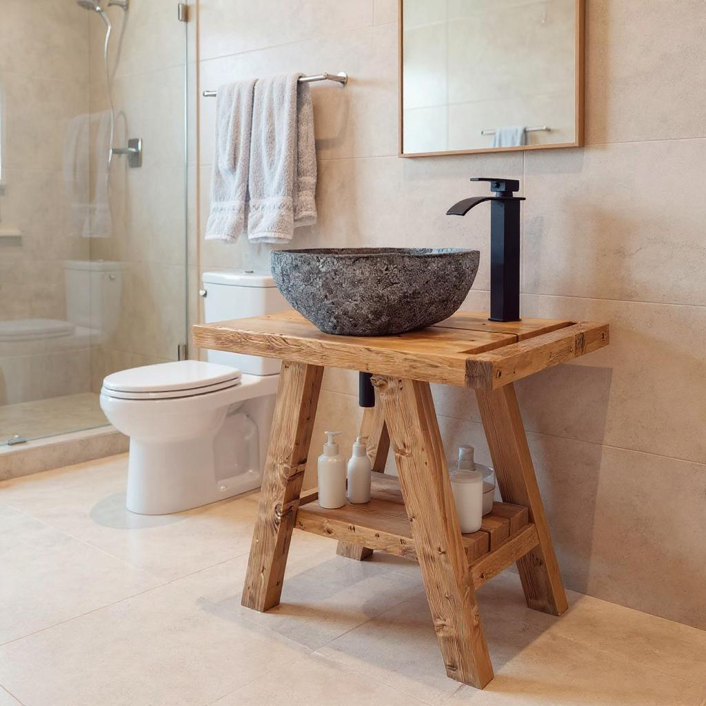 BORA Wooden Vanity and Shelf Storage | Tribe Joinery