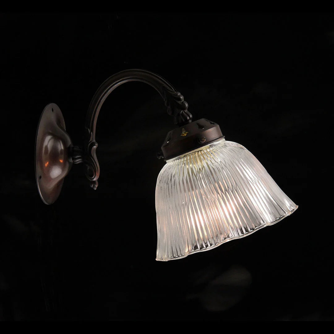 Small Frilled Wall P30 & A2 Arm Antique Bronze