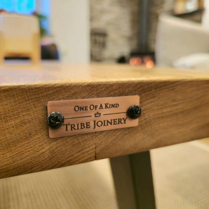 Maya Live Edge Chunky Coffee Table X Cross Legs