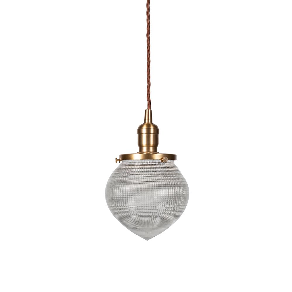 SOHO Lighting - Hollen Acorn Lacquered Antique Brass prismatic pendant