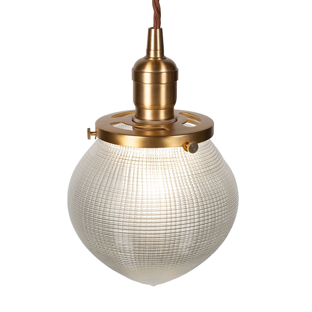 SOHO Lighting - Hollen Acorn Lacquered Antique Brass prismatic pendant