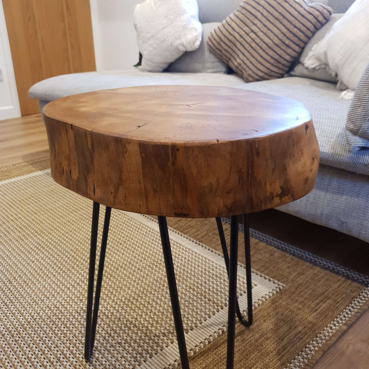 Ash Wood Round Chunky Coffee Table