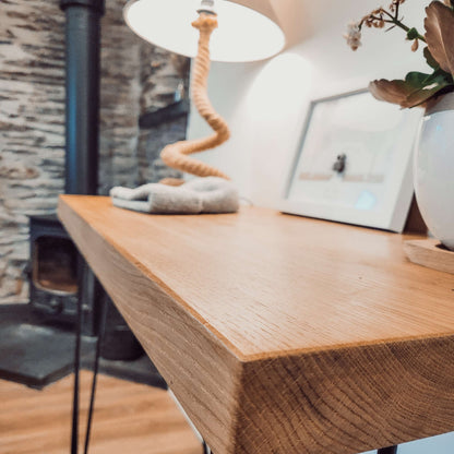 LARIA Oak Entryway Console / Wooden Hall Console
