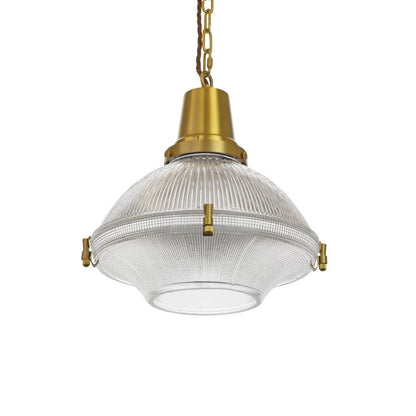 SOHO Lighting - Hollen Lacquered Aged Brass Brimmed Dome Pendant