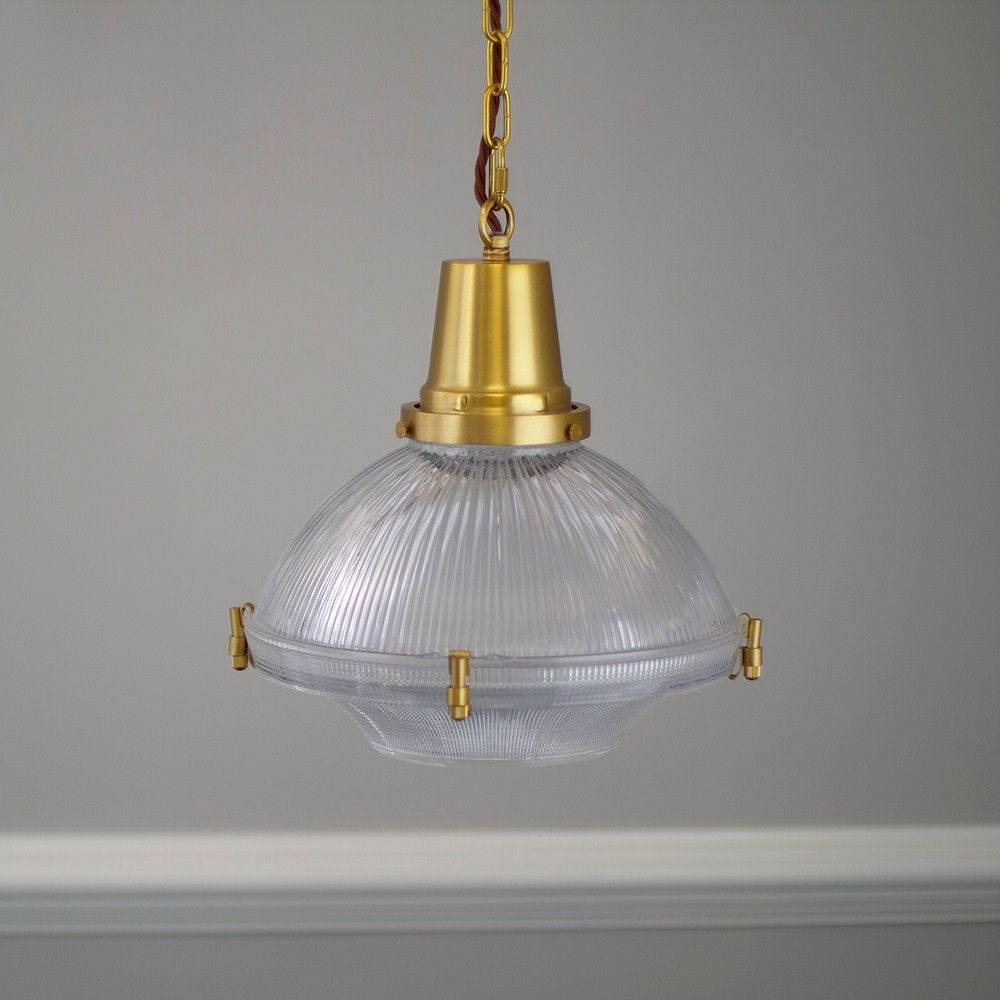 SOHO Lighting - Hollen Lacquered Aged Brass Brimmed Dome Pendant