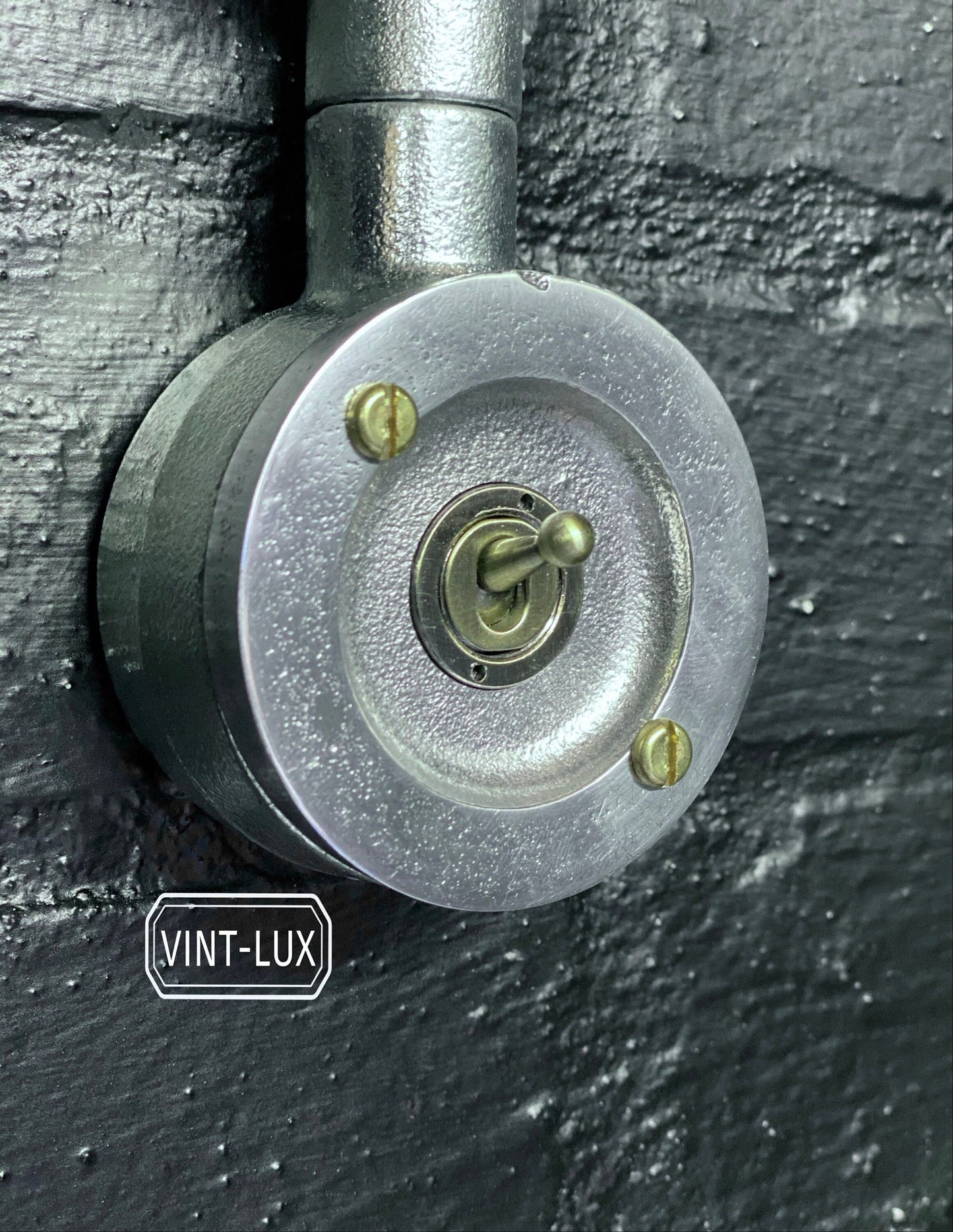 Double Gang Solid Cast Conduit Light Switch | 2 Way Industrial Vintage Style