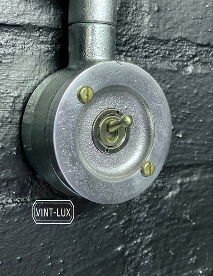 Double Gang Solid Cast Conduit Light Switch | 2 Way Industrial Vintage Style