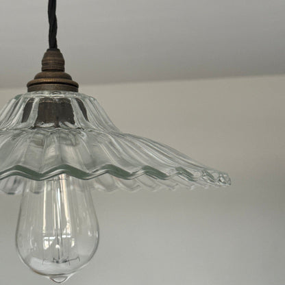 Lenwade Prismatic Glass Pendant Light | Vintage Railway Style