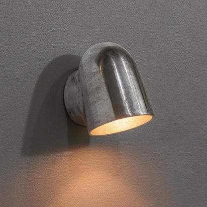 Hopton Raw Cast Aluminium Mast Down Wall Light