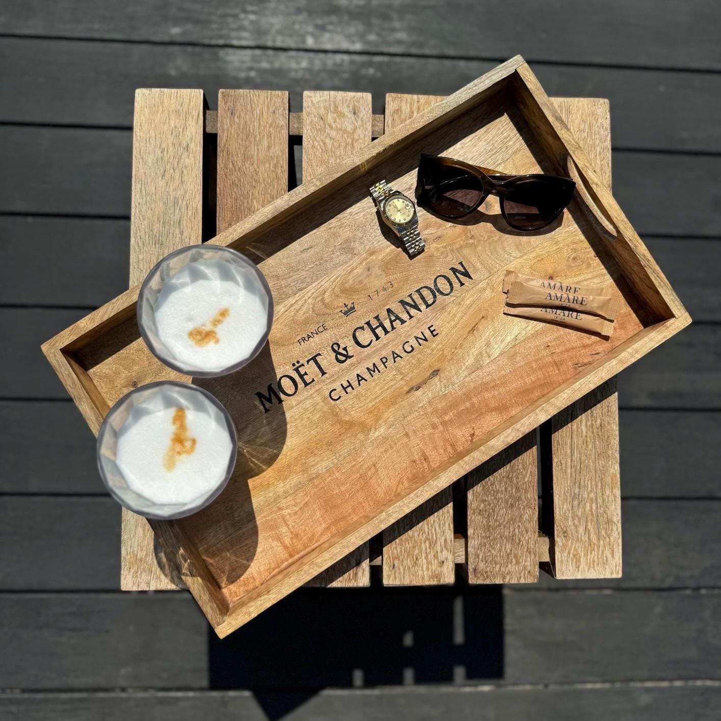 Moët & Chandon Wooden Serving Tray Set