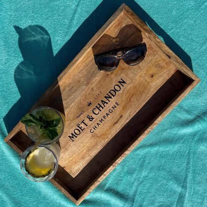 Moët & Chandon Wooden Serving Tray Set