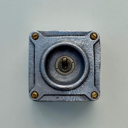 Single Gang Cast Aluminium Conduit Toggle Light Switch | 2 Way 10A
