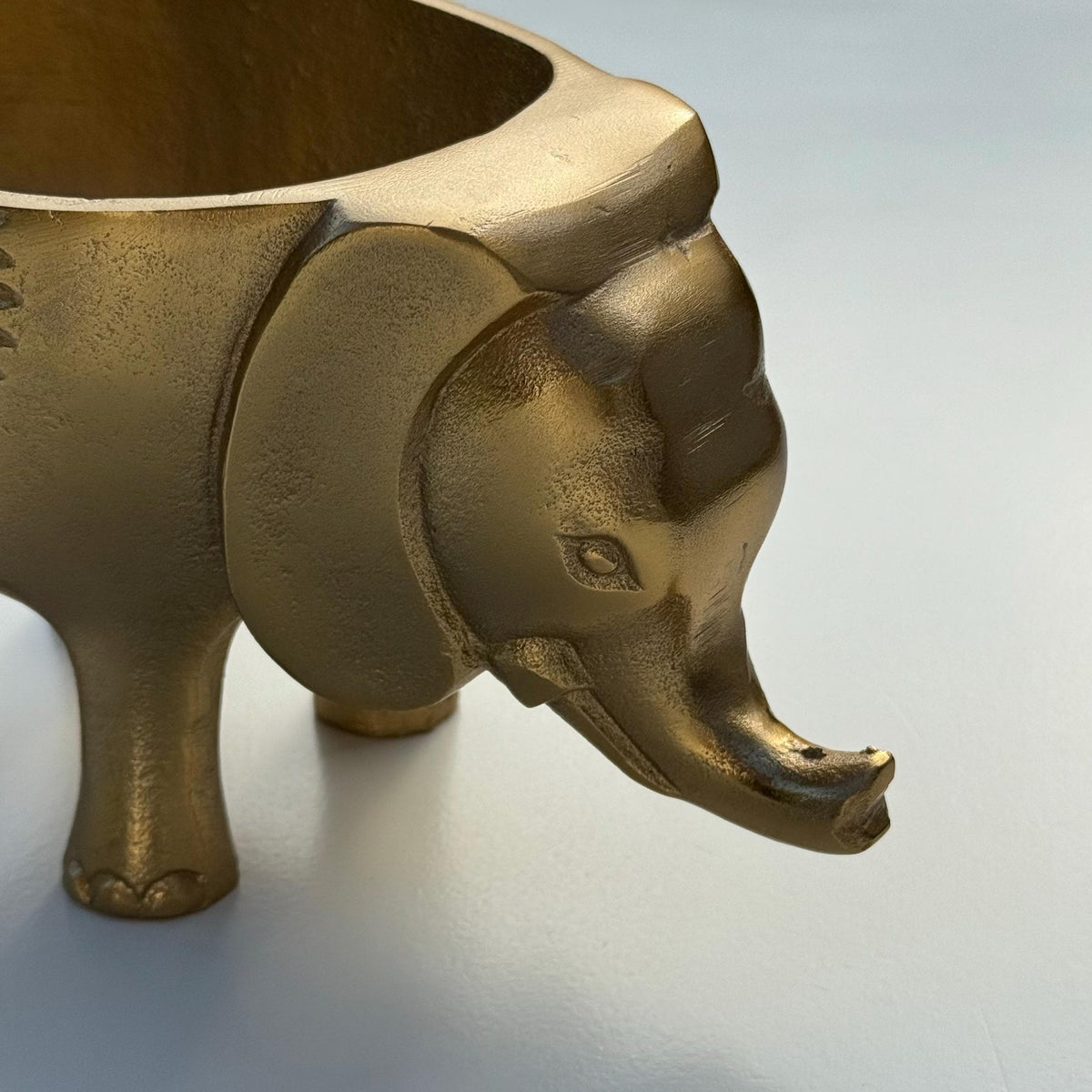 Elephant Indoor Planter | Brass Finish Animal Plant Pot