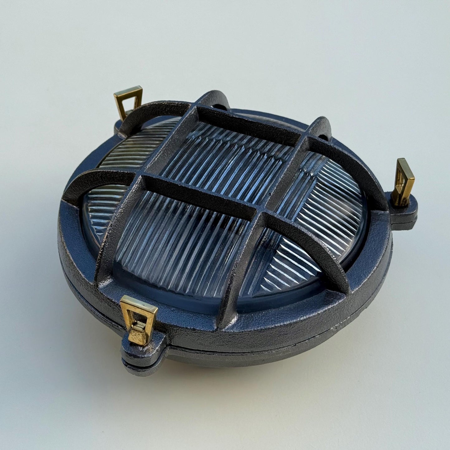 Wroxham Cast Pewter Caged Bulkhead Wall or Ceiling Light - IP65