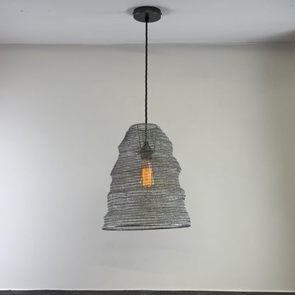 Walton Beehive Large Silver Wire Mesh Lampshade Pendant Ceiling Light