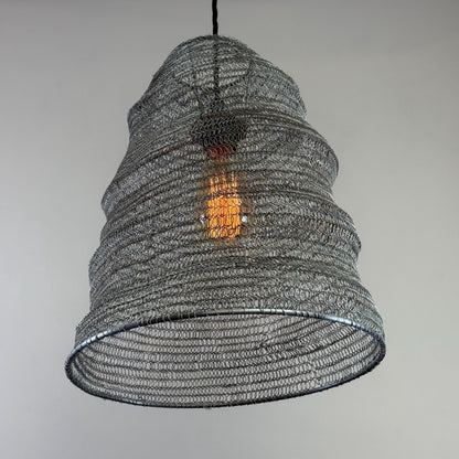 Walton Beehive Large Silver Wire Mesh Lampshade Pendant Ceiling Light