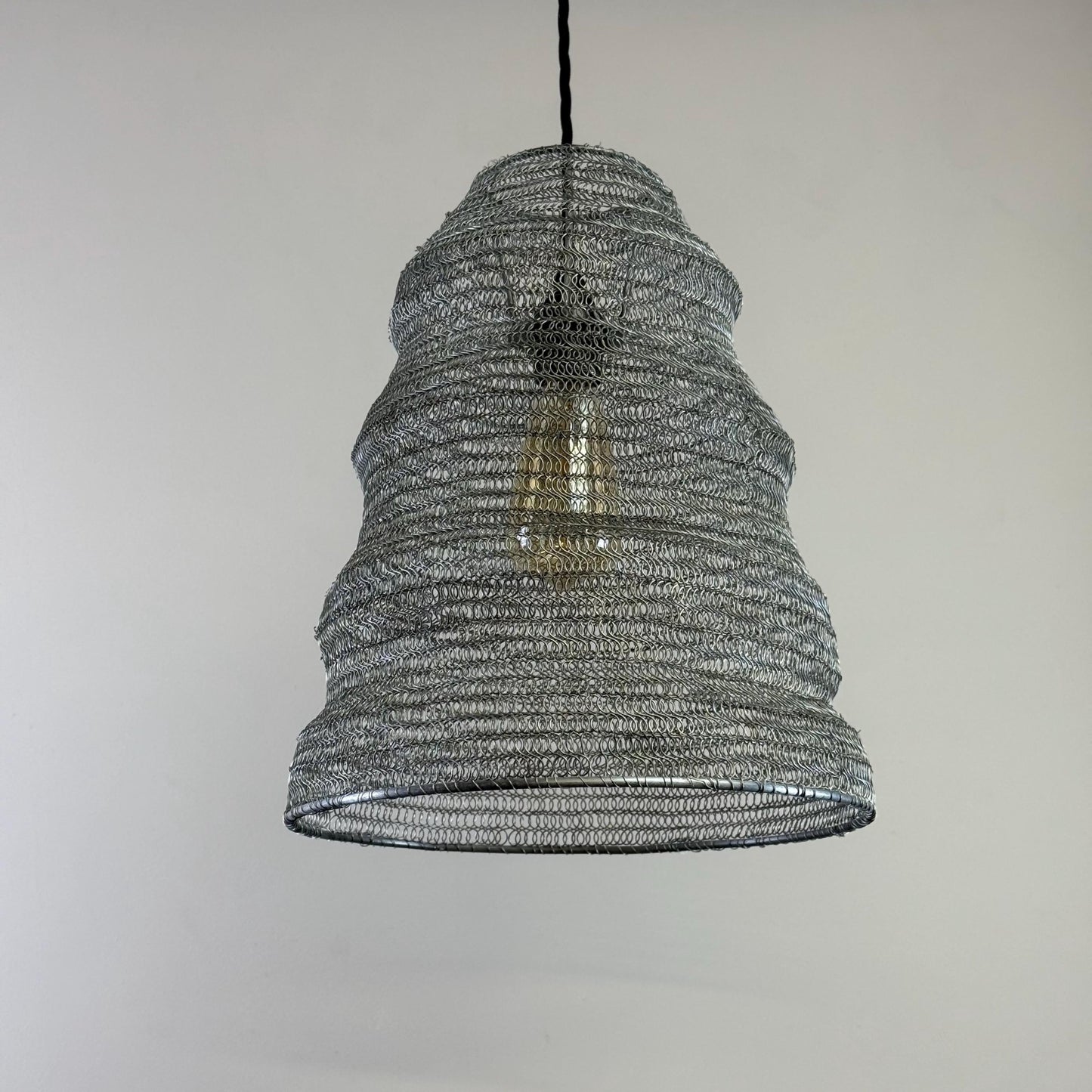 Walton Beehive Large Silver Wire Mesh Lampshade Pendant Ceiling Light