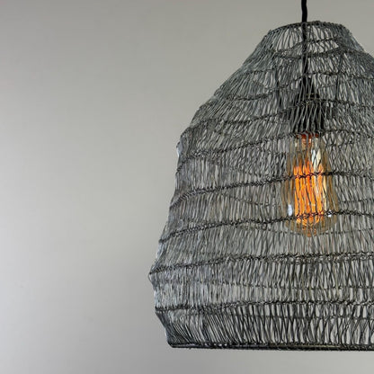 Walton Beehive Large Silver Wire Mesh Lampshade Pendant Light