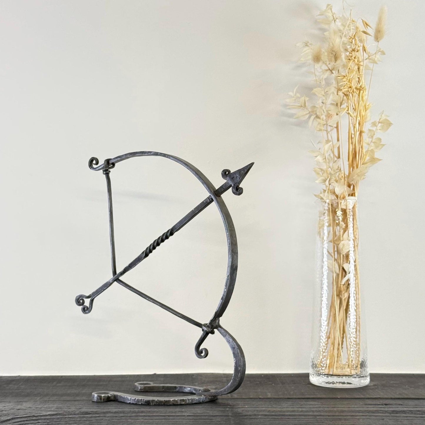 Wrought Iron Archer Sculpture | Heritage Bow & Arrow Ornament