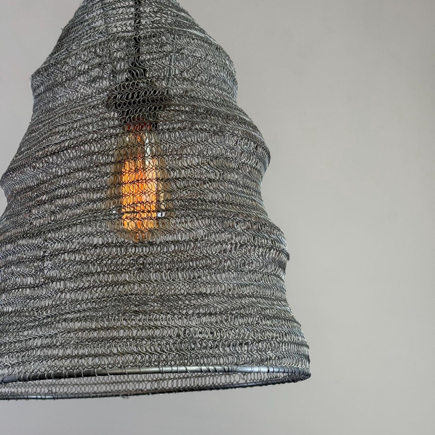 Walton Beehive Large Silver Wire Mesh Lampshade Pendant Ceiling Light