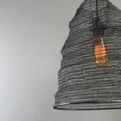 Walton Beehive Large Silver Wire Mesh Lampshade Pendant Ceiling Light