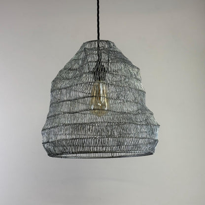 Walton Beehive Large Silver Wire Mesh Lampshade Pendant Light