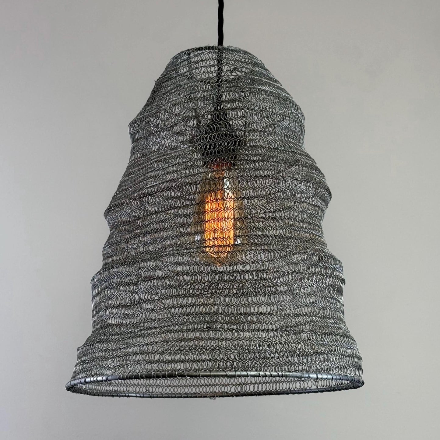 Walton Beehive Large Silver Wire Mesh Lampshade Pendant Ceiling Light