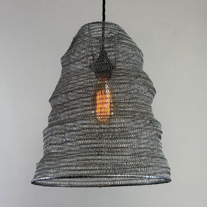 Walton Beehive Large Silver Wire Mesh Lampshade Pendant Ceiling Light
