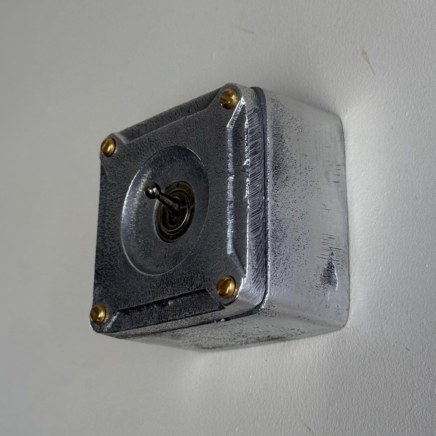 Single Gang Solid Cast Metal Toggle 2 Way Light Switch – Industrial Conduit