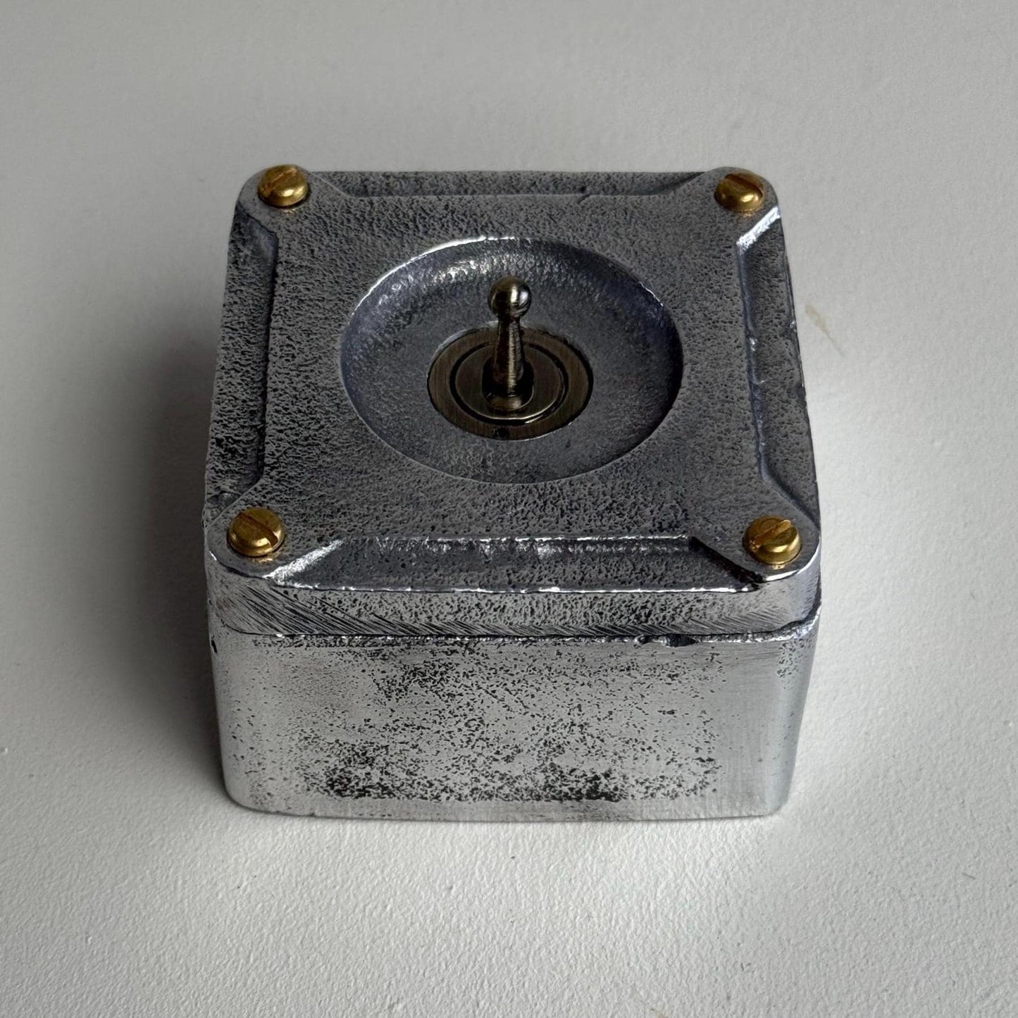 Single Gang Solid Cast Metal Toggle 2 Way Light Switch – Industrial Conduit