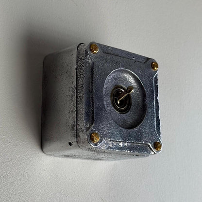Single Gang Solid Cast Metal Toggle 2 Way Light Switch – Industrial Conduit