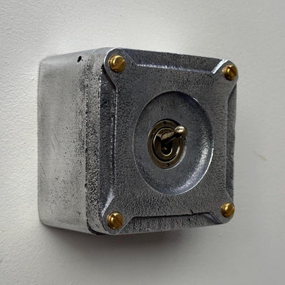 Single Gang Solid Cast Metal Toggle 2 Way Light Switch – Industrial Conduit