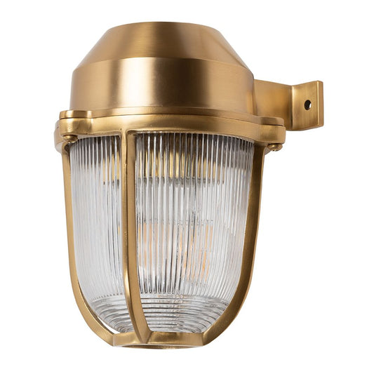 SOHO Lighting - Hopkin Lacquered Antique Brass IP65 Prismatic Glass