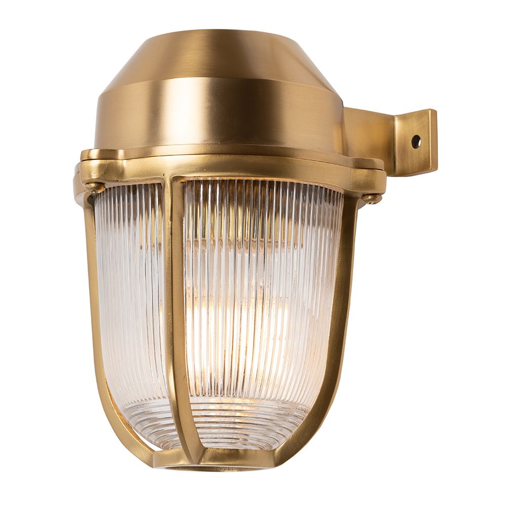 SOHO Lighting - Hopkin Lacquered Antique Brass IP65 Prismatic Glass