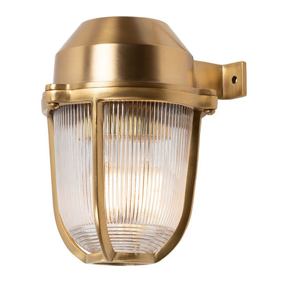 SOHO Lighting - Hopkin Lacquered Antique Brass IP65 Prismatic Glass