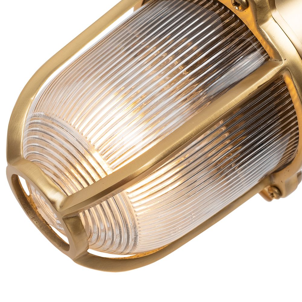 SOHO Lighting - Hopkin Lacquered Antique Brass IP65 Prismatic Glass