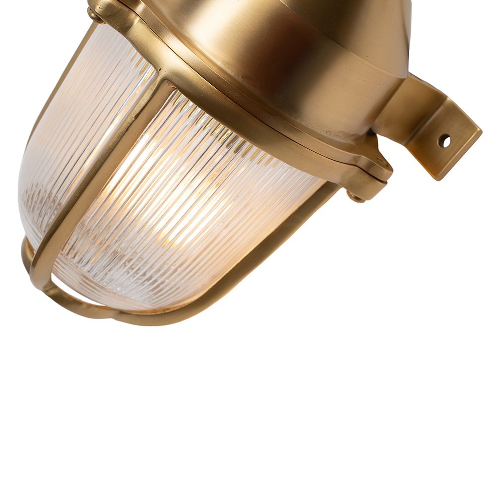 SOHO Lighting - Hopkin Lacquered Antique Brass IP65 Prismatic Glass