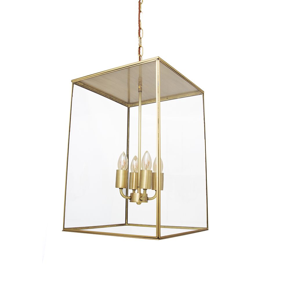 SOHO Lighting - Langdon Lantern Pendant Light Medium Brass